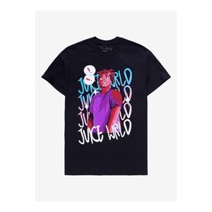 ★ NWT Hot Topic Juice WRLD Anime Portrait T-Shirt - Black ★